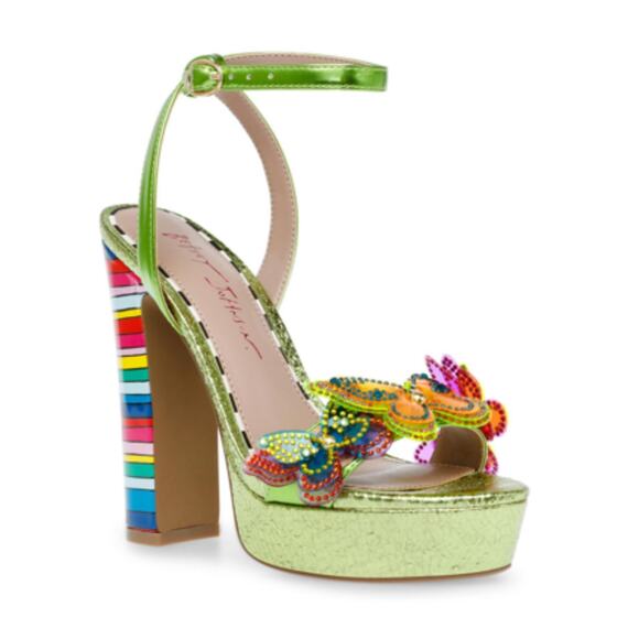 BETSEY JOHNSON Women's Noemi Butterfly Strap heels size 7 - Picture 1 of 7